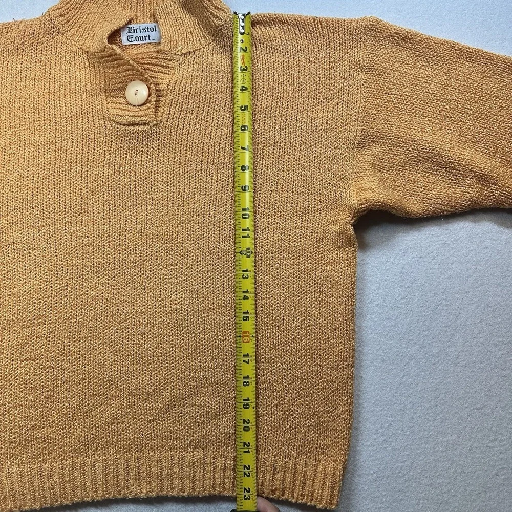 Vintage Bristol Court Orange Sweater Size‎ L Knit Pullover Retro